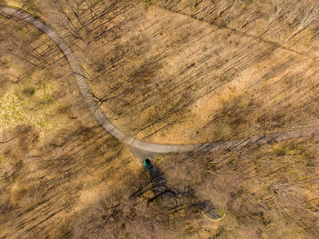 High angle view of road