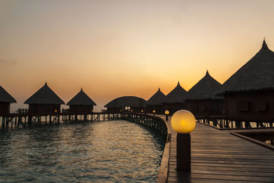 View of sea against sky at dusk