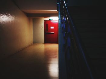 Empty corridor of building