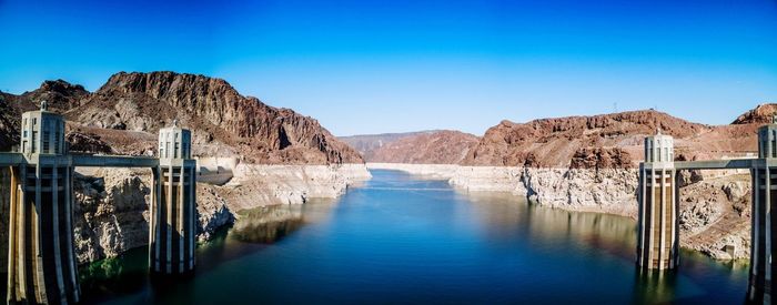 Panoramic view of hoover dam