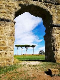 View of old ruins against sky