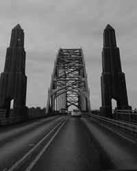 View of road against cloudy sky