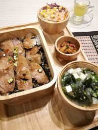 Close-up of food on table