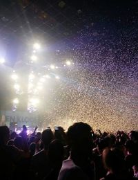 People enjoying at concert