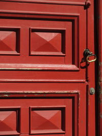 Close-up of closed door