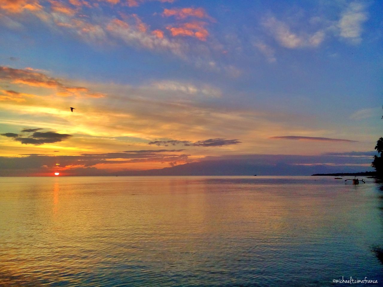 sunset, water, sea, scenics, tranquil scene, sky, beauty in nature, tranquility, horizon over water, waterfront, idyllic, silhouette, orange color, nature, cloud - sky, reflection, cloud, sun, rippled, outdoors