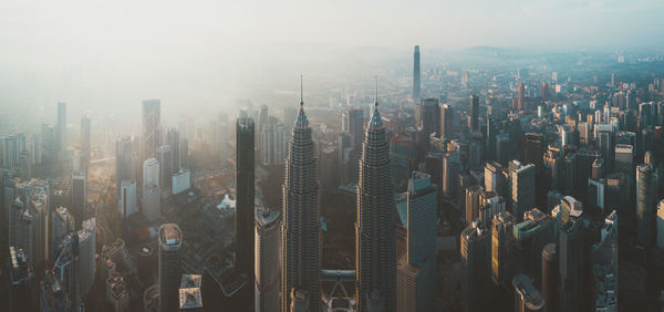 Panoramic view of modern buildings in city