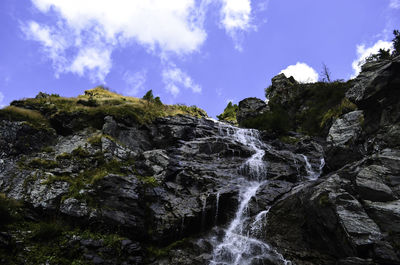 Scenic view of waterfall