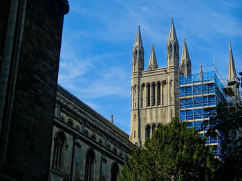 Low angle view of historical building against sky