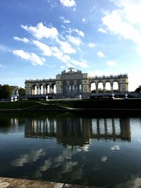 Reflection of buildings in water