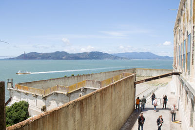 Tourists at observation point