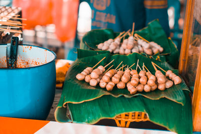 Close-up of vegetables for sale at market stall