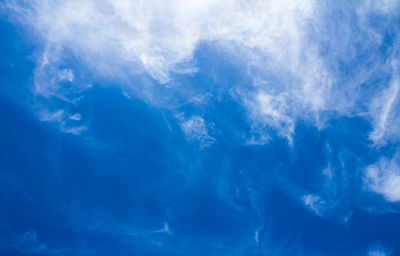 Low angle view of clouds in sky