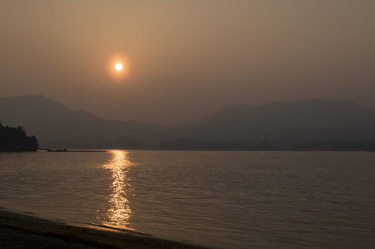 SCENIC VIEW OF SEA DURING SUNSET