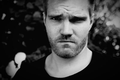 Close-up portrait of young man