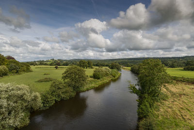 Scenic view of land against sky