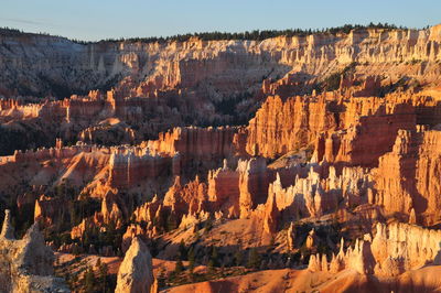 Aerial view of rock formations