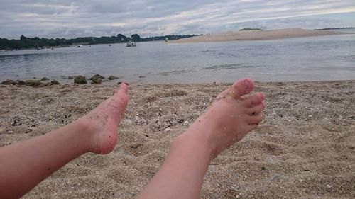 Man relaxing on beach