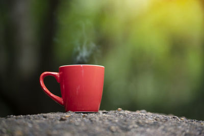 Close-up of cup of coffee