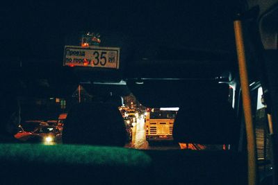 Illuminated city at night