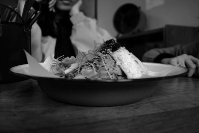 Close-up of food in bowl on table