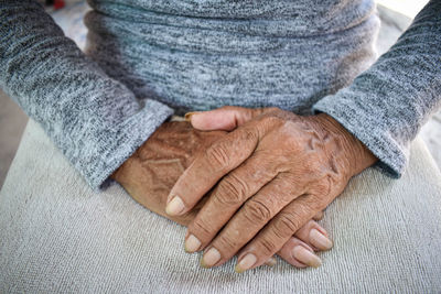 Close-up of woman hand with tattoo