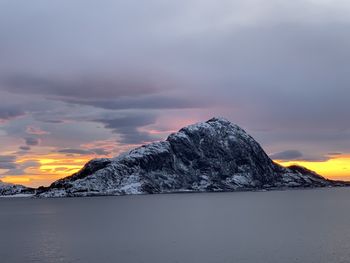 Scenic view of sea during sunset