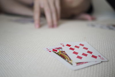 Close-up of mannequin on table