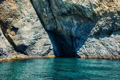 Rock formations by sea