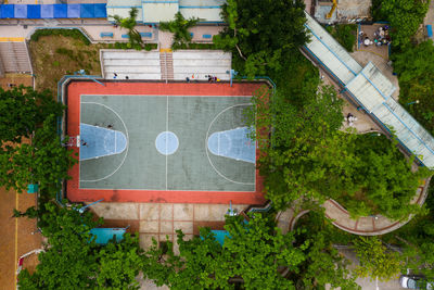 Aerial view of court