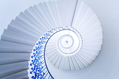 Low angle view of spiral staircase