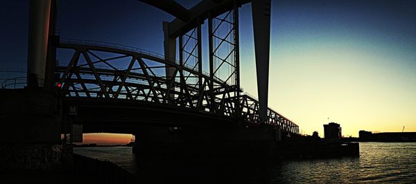 Low angle view of bridge over river