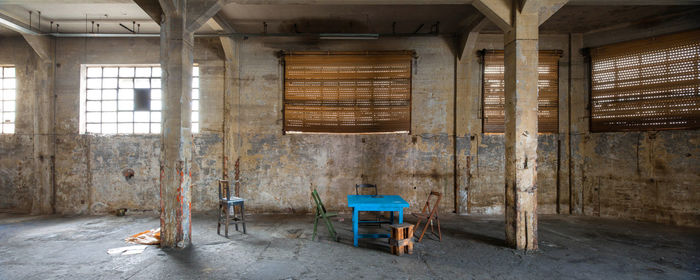 Interior of abandoned building