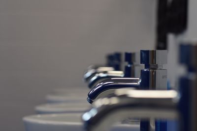 Close-up of faucets