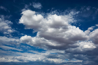 Low angle view of clouds in sky