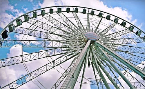 Low angle view of ferris wheel against sky