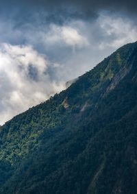 Low angle view of mountains against sky