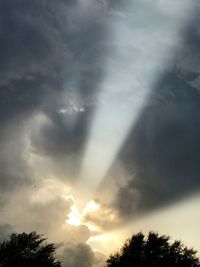 Low angle view of storm clouds in sky