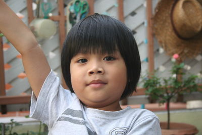 Close-up portrait of boy