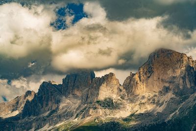 Panoramic view of rocky mountains against sky