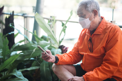 Young man using mobile phone