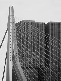 Low angle view of modern building against clear sky