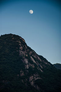 Scenic view of mountains against clear sky