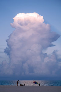 Scenic view of cloudy sky over sea