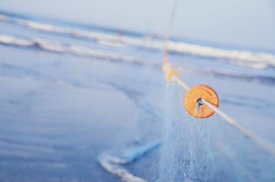 Close-up of sea wave against sky