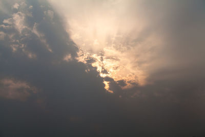 Low angle view of cloudy sky