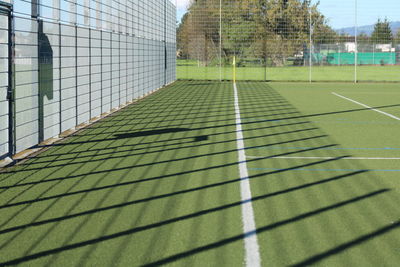 Low angle view of soccer field