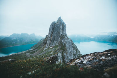 Rock formation by sea 