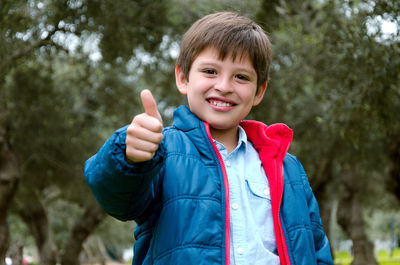 Portrait of boy smiling