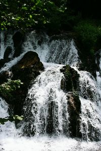 Scenic view of waterfall